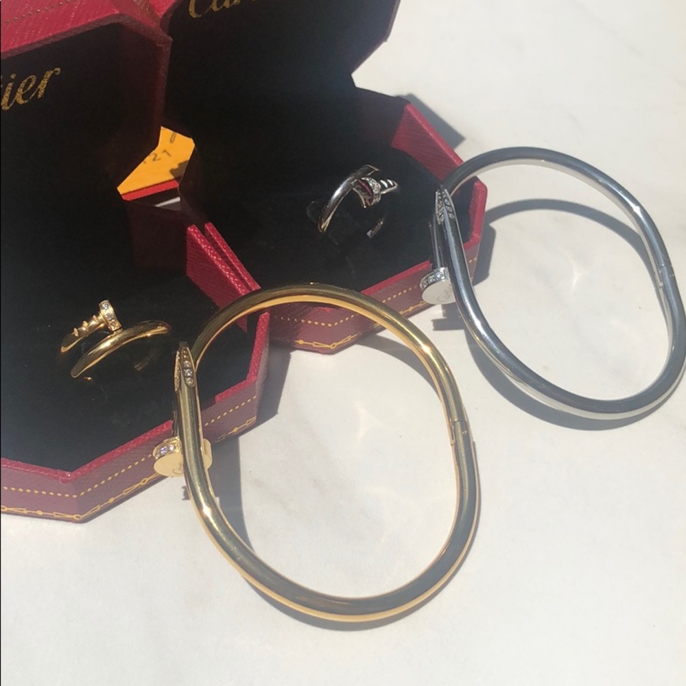 🆕 Nail Juste un Clou Style Ring - with or without gems -  engraved - Picture 5 of 8
